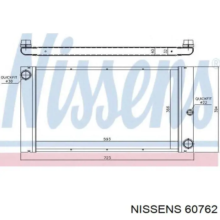 60762 Nissens радиатор