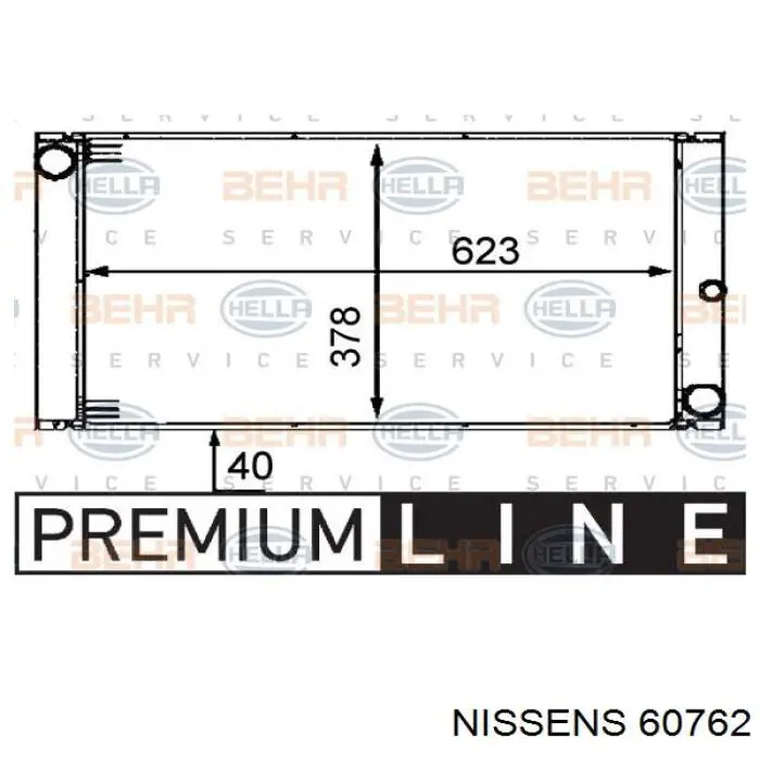 Радиатор охлаждения двигателя Nissens 60762 цена, от 197.13 USD