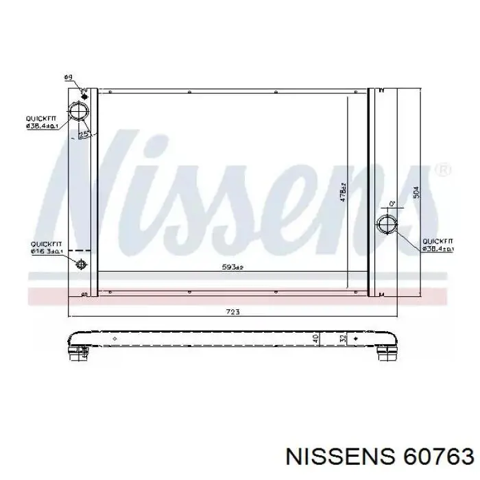 60763 Nissens радиатор