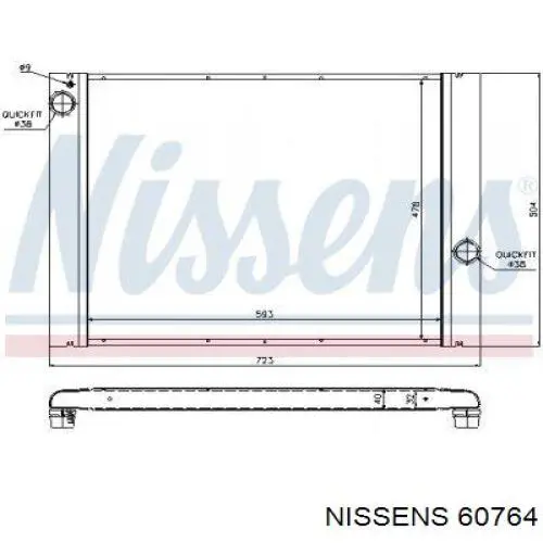 60764 Nissens радиатор
