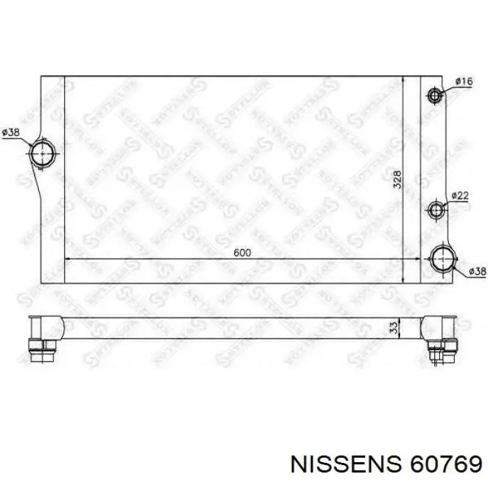 Радиатор 60769 Nissens