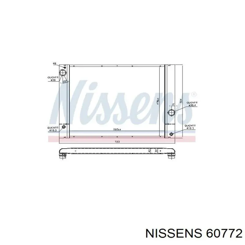 Радиатор охлаждения двигателя Nissens 60772 цена, от 205.65 USD
