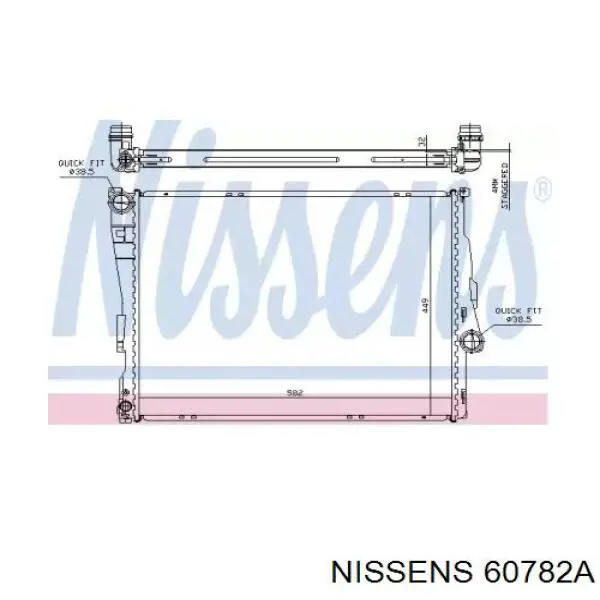 Радиатор 60782A Nissens