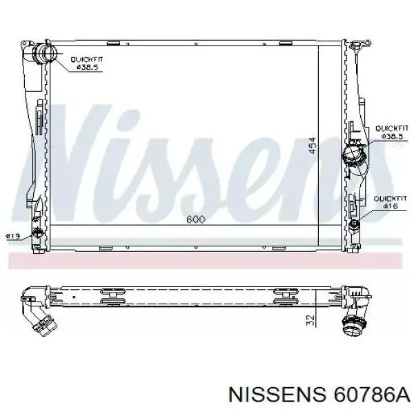 60786A Nissens радиатор
