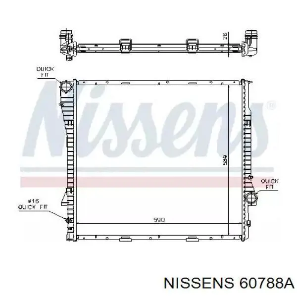 Радиатор 60788A Nissens