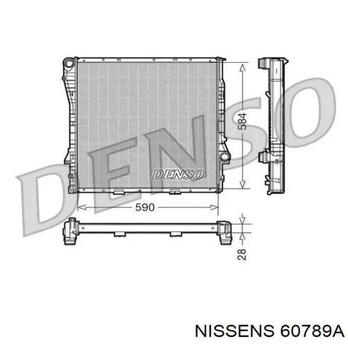 Радиатор охлаждения двигателя Nissens 60789A цена, от 142.47 USD