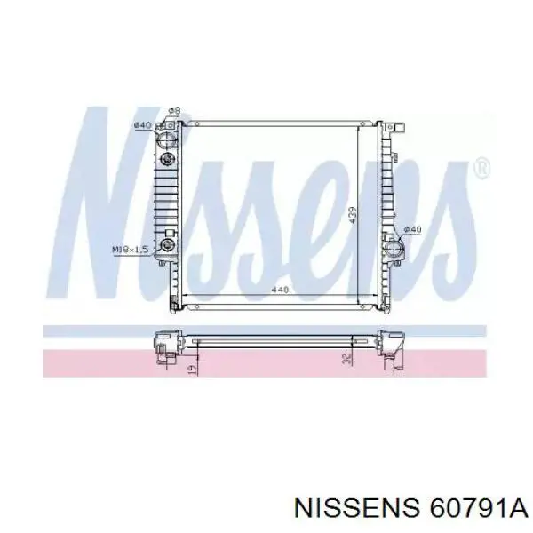 Радиатор 60791A Nissens