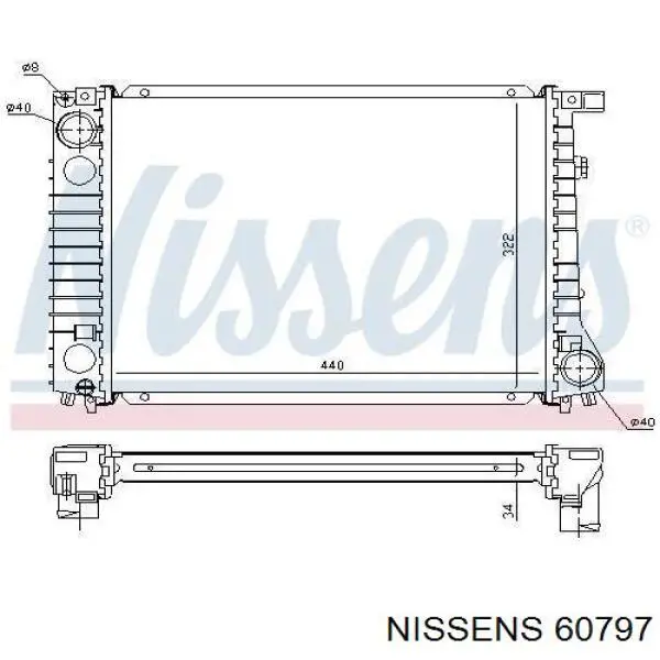 60797 Nissens радиатор