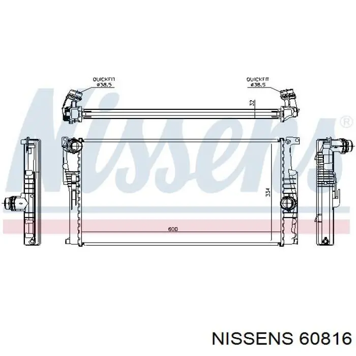 60816 Nissens радиатор