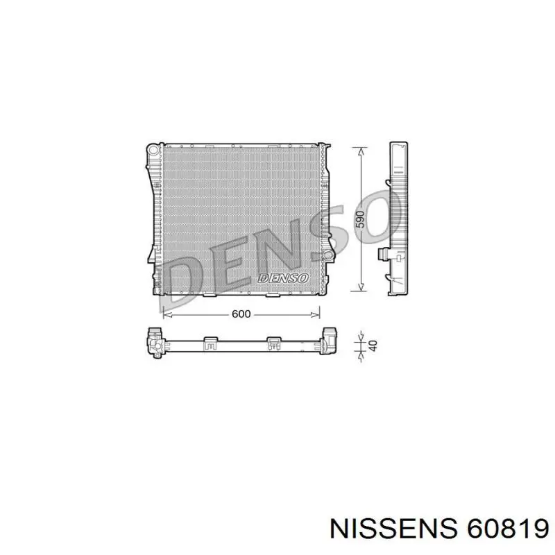 60819 Nissens radiador de esfriamento de motor