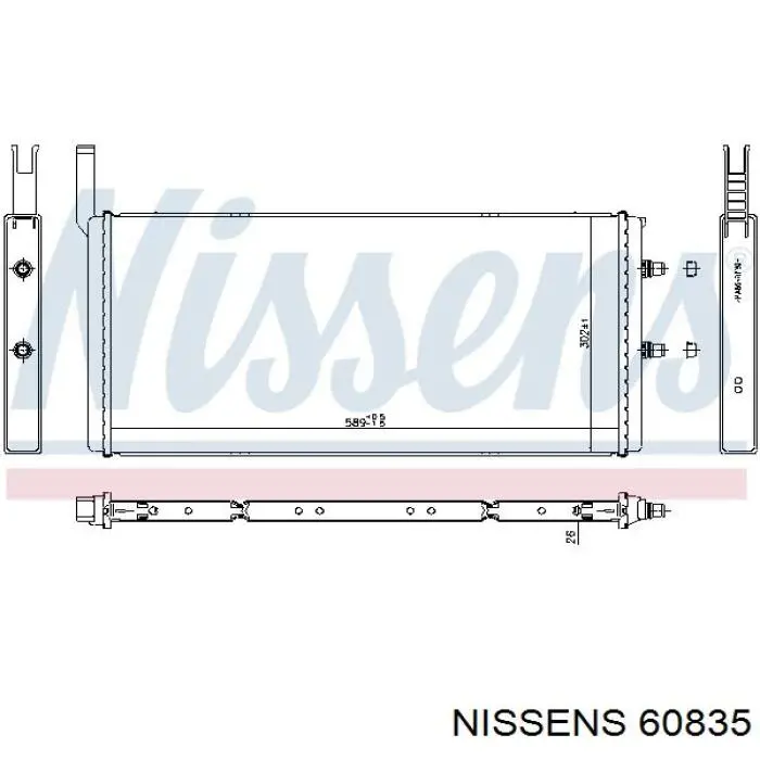 60835 Nissens radiador de esfriamento de motor