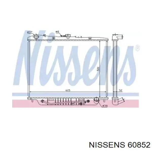 Радиатор 60852 Nissens