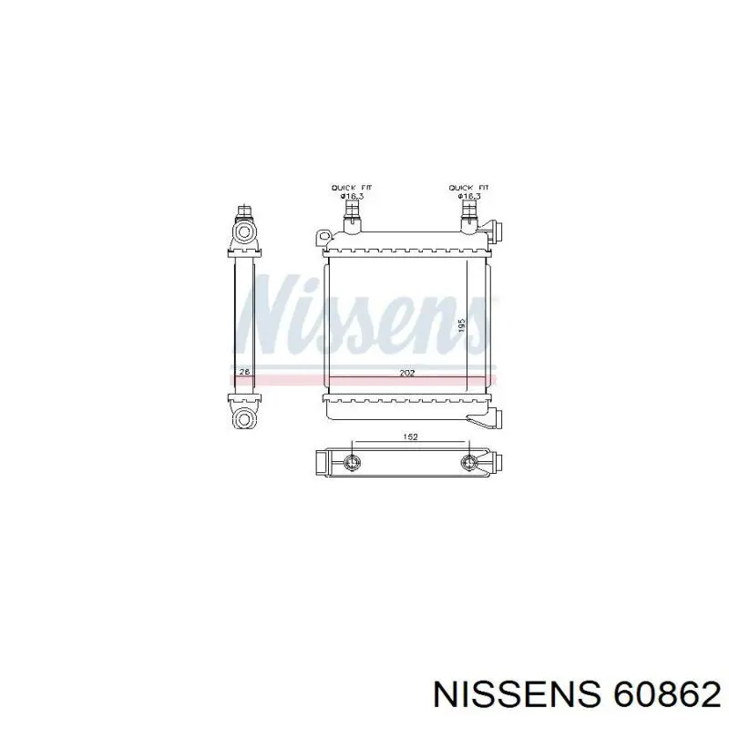 550235 NRF radiador de esfriamento de motor adicional