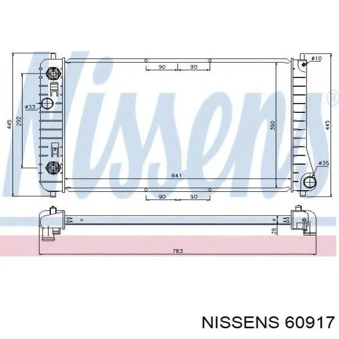 Радиатор 60917 Nissens