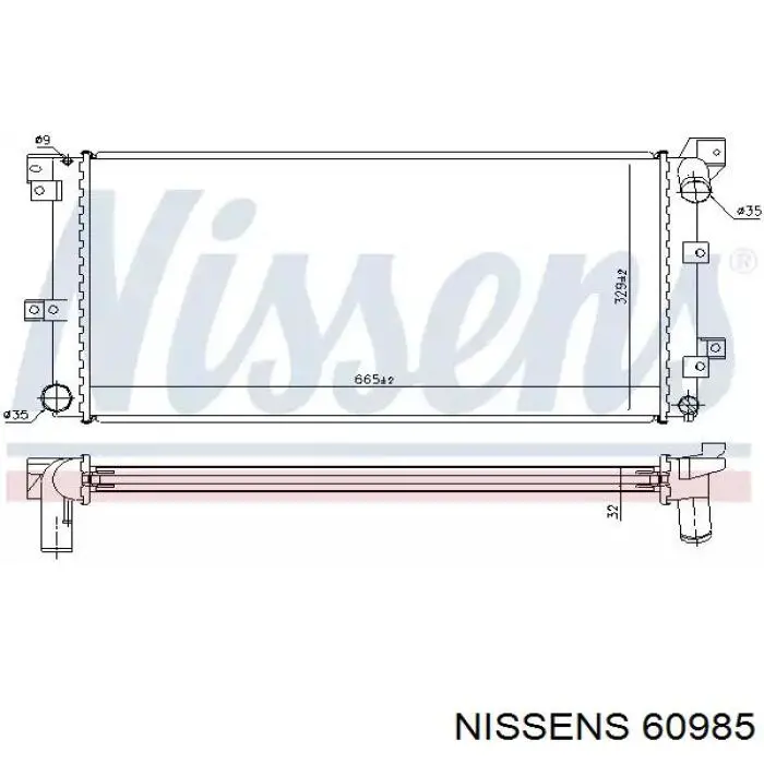 Радиатор 60985 Nissens