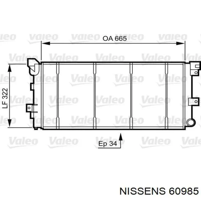 Радиатор охлаждения двигателя Nissens 60985 цена, от 101.24 USD