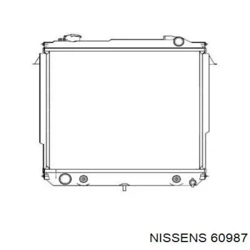 Radiador refrigeración del motor 60987 Nissens