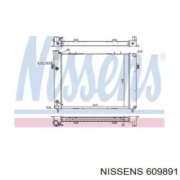 Радиатор 609891 Nissens