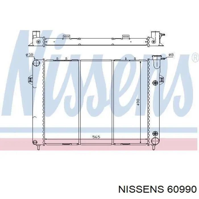 Радиатор 60990 Nissens