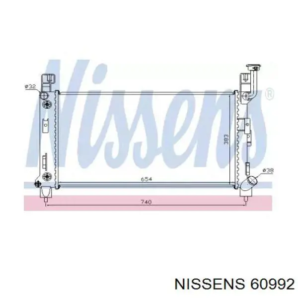 Радиатор 60992 Nissens