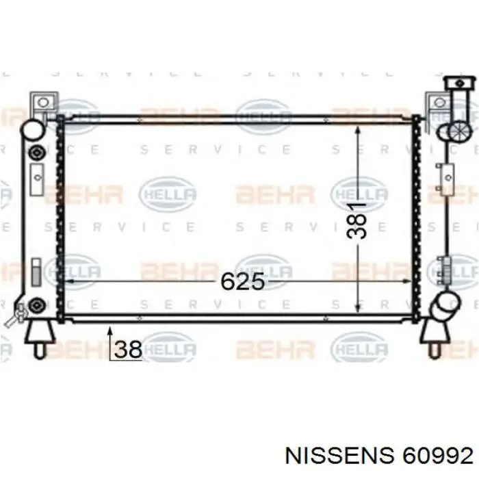 Радиатор охлаждения двигателя Nissens 60992 цена, от 176.38 USD