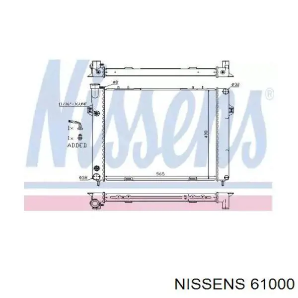 Радиатор 61000 Nissens