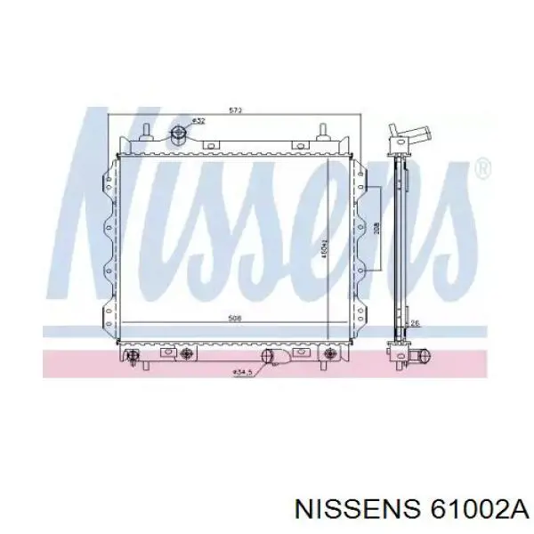 Радиатор 61002A Nissens