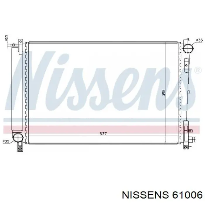 61006 Nissens радиатор