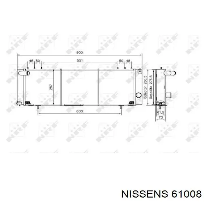 61008 Nissens радиатор