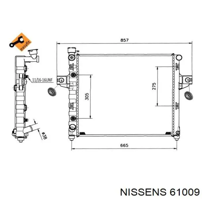 61009 Nissens радиатор