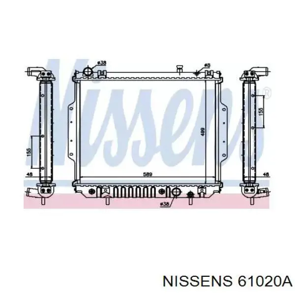 61020A Nissens радиатор