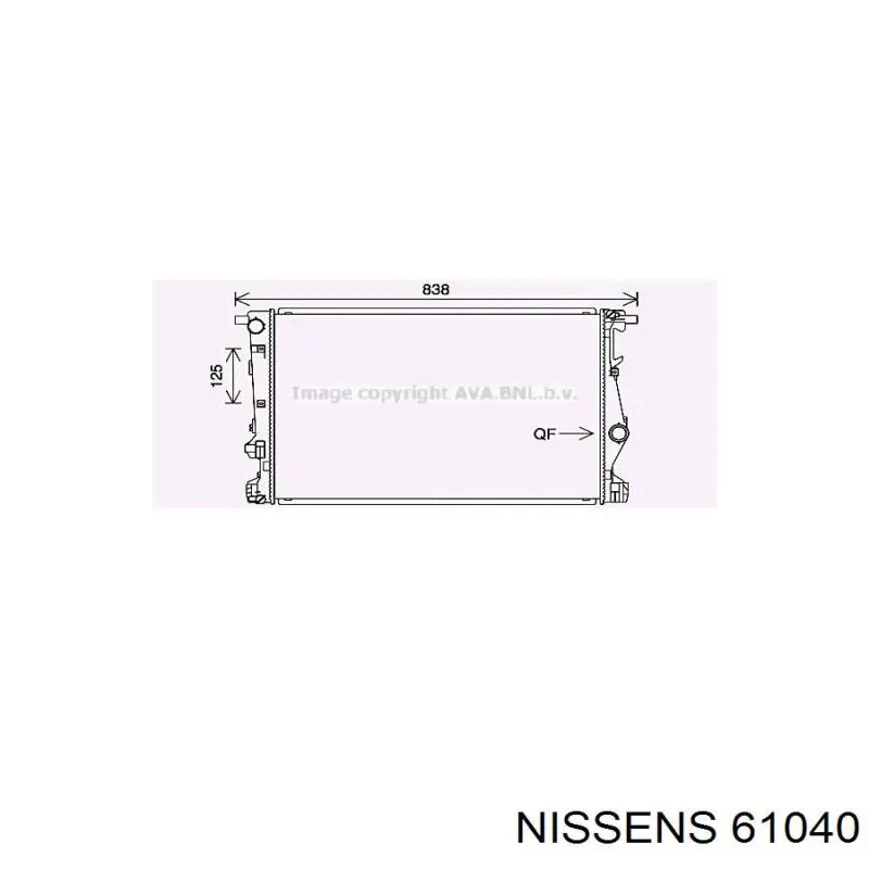 61040 Nissens radiador de esfriamento de motor