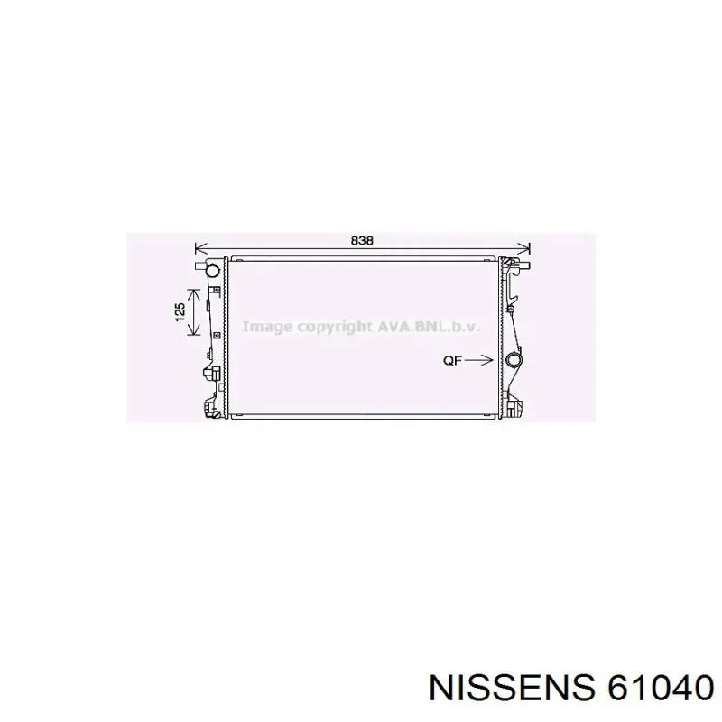 Радиатор 61040 Nissens