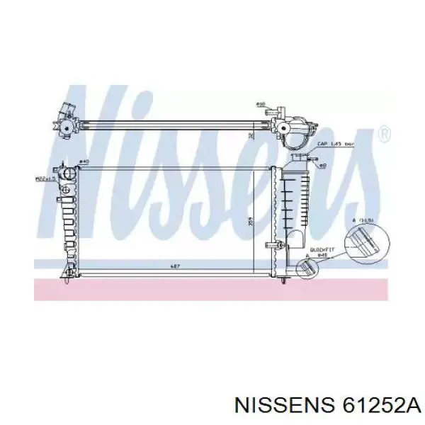 Радиатор 61252A Nissens