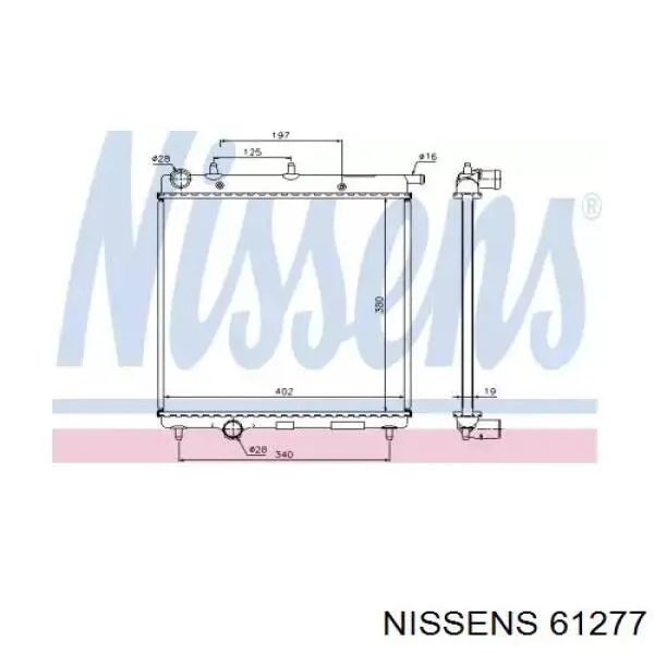 Радиатор 61277 Nissens