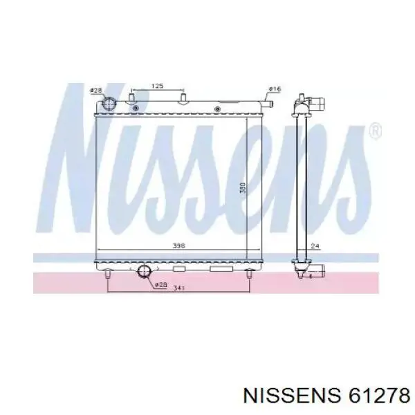 61278 Nissens радиатор