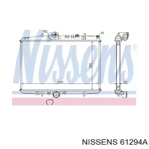 Радиатор 61294A Nissens