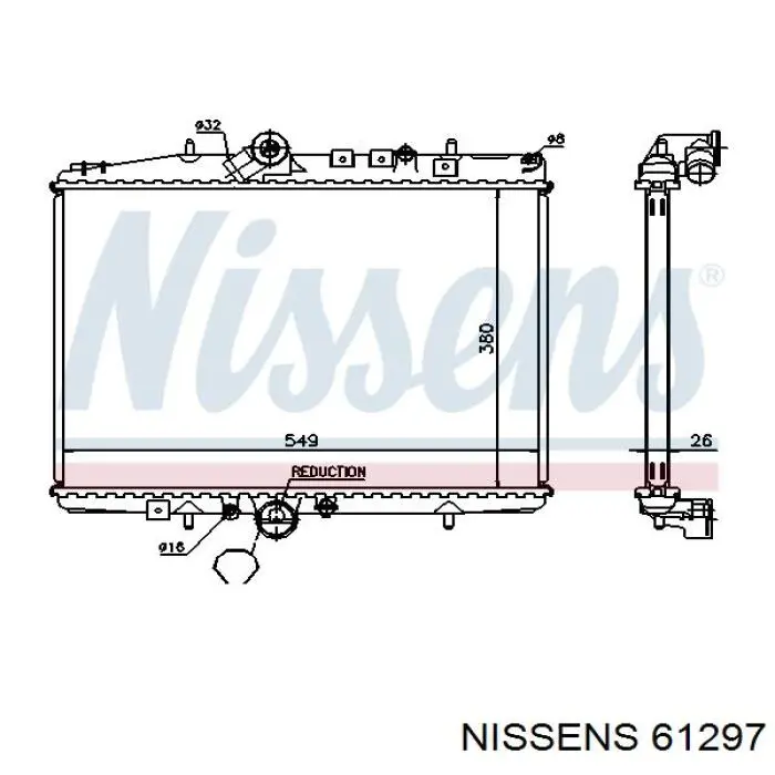Радиатор 61297 Nissens