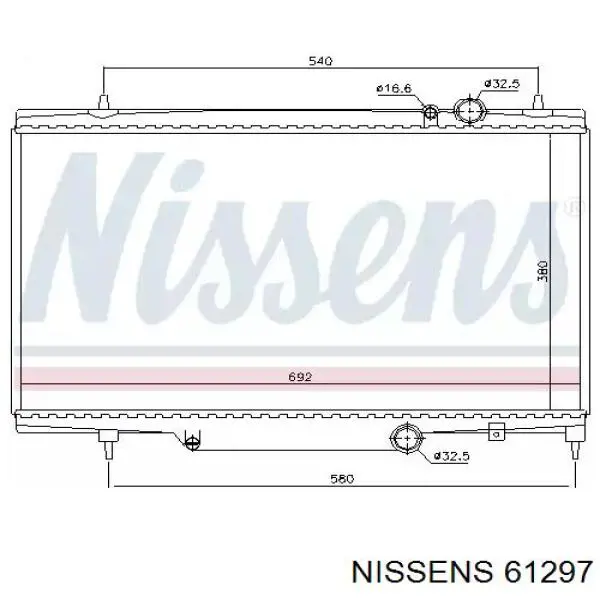 Радиатор 61297 Nissens