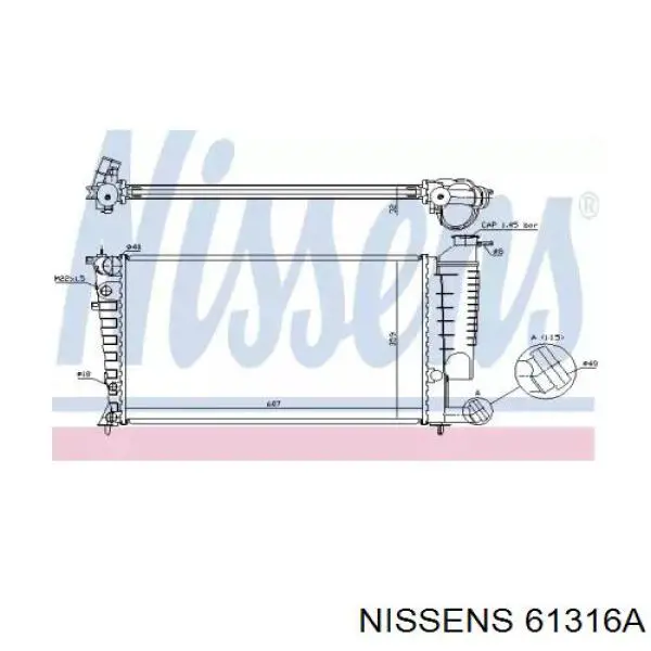 Радиатор 61316A Nissens