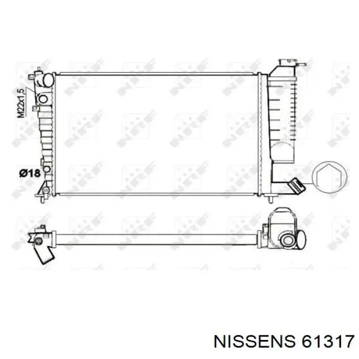 Радиатор 61317 Nissens