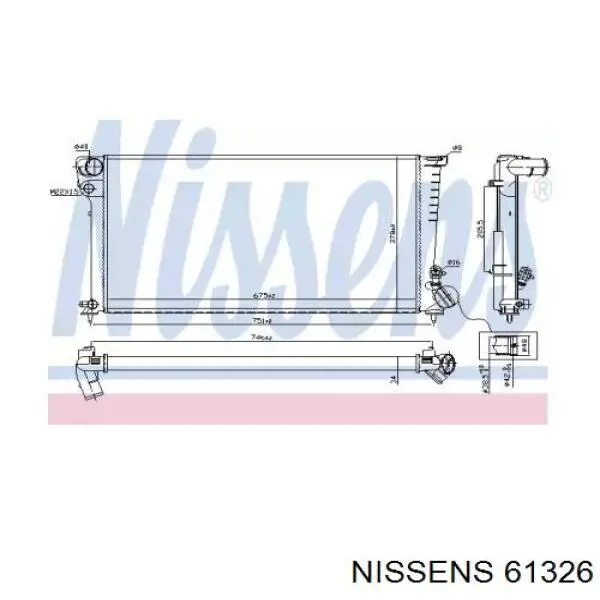 Радиатор 61326 Nissens