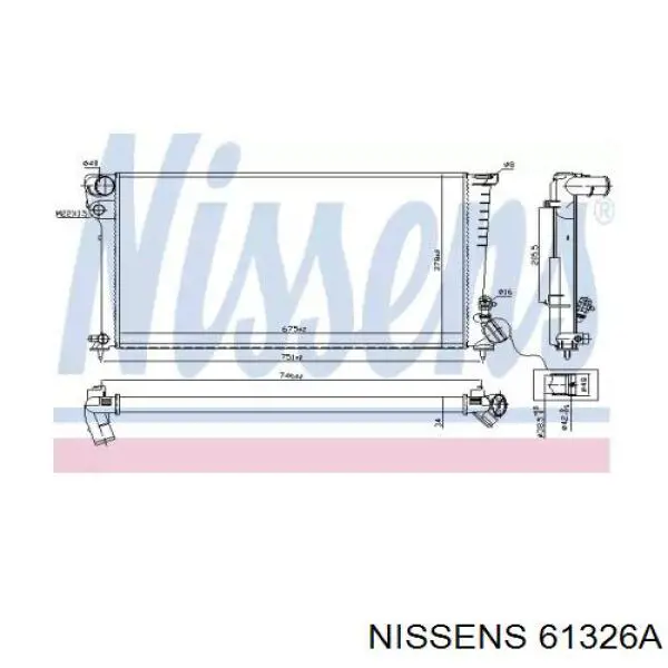 61326A Nissens радиатор