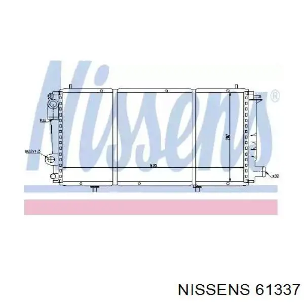 Радиатор охлаждения Nissens 61337