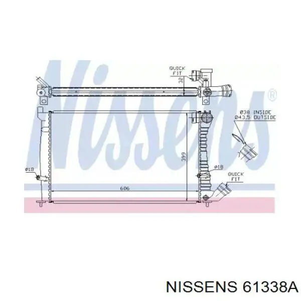 Радиатор 61338A Nissens