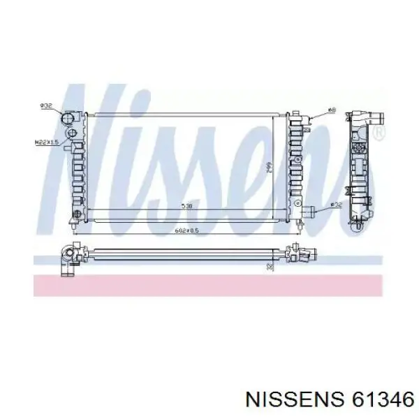 Радиатор 61346 Nissens