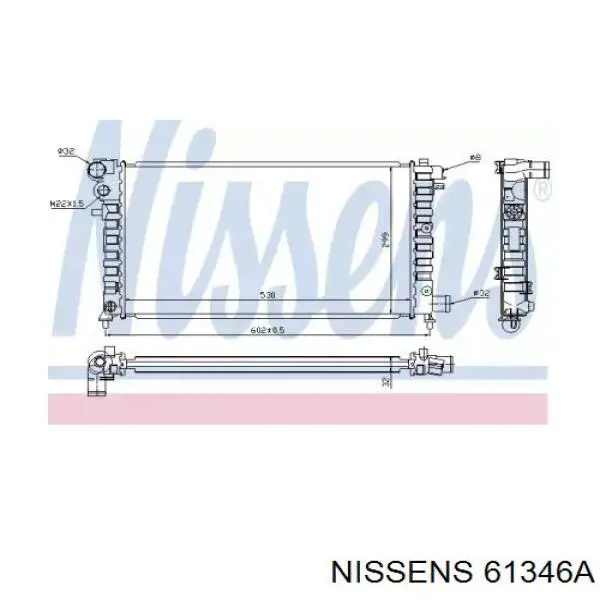 Радиатор 61346A Nissens