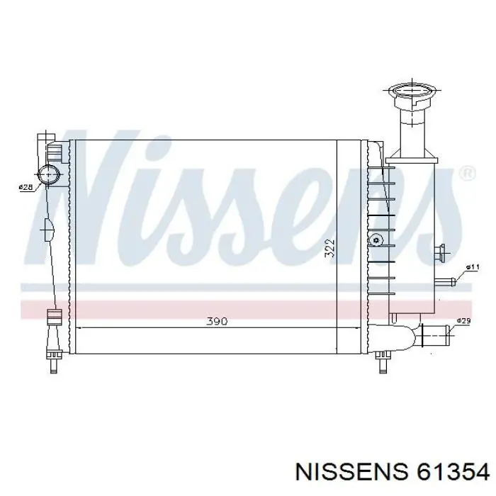 Радиатор 61354 Nissens