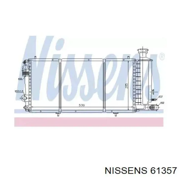 61357 Nissens Радиатор основной