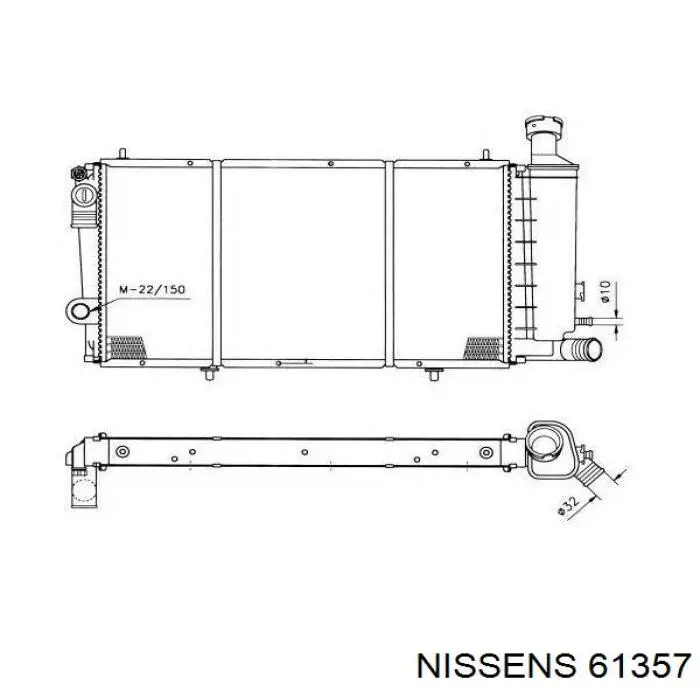Радиатор охлаждения двигателя Nissens 61357 цена, от 135.35 USD